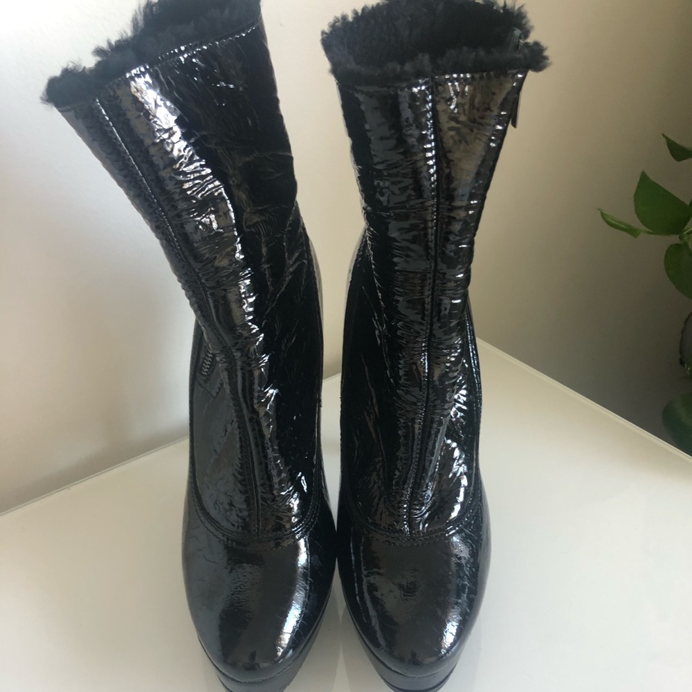 Jimmy Choo Boots Heels Fur size 10.5